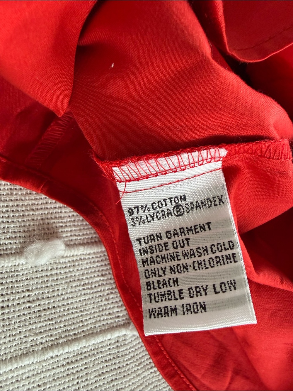 Talbots Bright Red Button-Front Collared Blouse - Picture 10 of 12